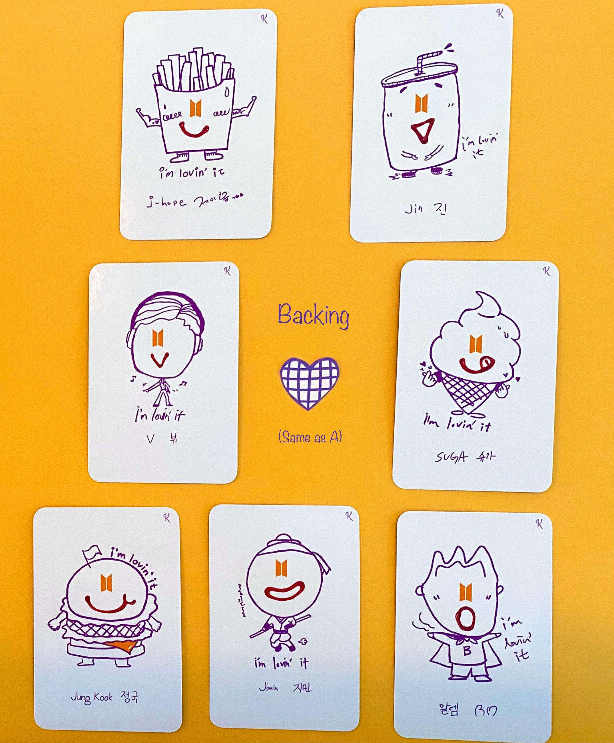 BTS Meal Photocards 방탄소년단 bts Butter army bts member | Etsy