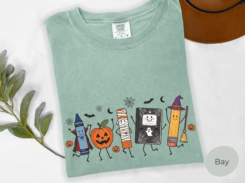 Halloween Teacher Shirt, Comfort Colors Funny Teacher Life Shirt, Back To School Gift, Preschool Teacher School Supplies T-shirt, Spooky Tee image 11