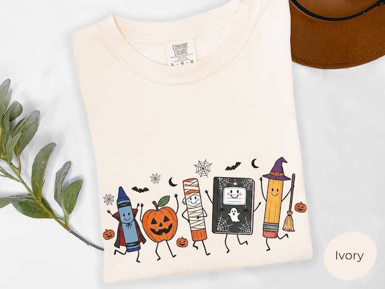 Halloween Teacher Shirt, Comfort Colors Funny Teacher Life Shirt, Back To School Gift, Preschool Teacher School Supplies T-shirt, Spooky Tee image 1