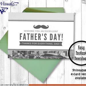 Tarjeta del Día del Padre, Tarjeta hermosa, Tarjeta electrónica, Tarjeta significativa, Tarjeta de papá, Tarjeta personalizada, Tarjeta de agradecimiento, Tarjeta imprimible, Tarjeta de felicitación, Descarga digital