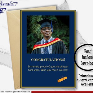Afstudeerauto| Afdrukbare kaart| Graduate Card| Felicitatiekaart| Digitale download, kaart voor vriend, familie, studentenkaart| Mooie kaart| E-kaart