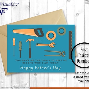 Tarjeta del Día del Padre, Tarjeta imprimible, Tarjeta de felicitación, Tarjeta significativa, Tarjeta hermosa, Tarjeta de agradecimiento de papá, Tarjeta electrónica, Tarjeta personalizada, Descarga digital, Tarjeta de papá