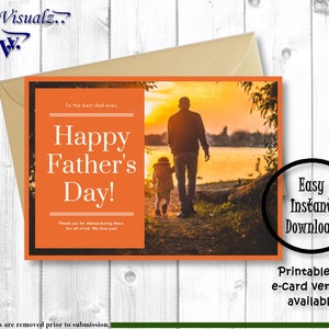 Tarjeta del Día del Padre, Tarjeta Electrónica, Tarjeta Personalizada, Tarjeta Hermosa, Tarjeta Digital del Día del Padre, Tarjeta Imprimible, Tarjeta de Felicitación, Descarga Digital, Happy FD