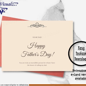 Tarjeta del Día del Padre, Tarjeta Hermosa, Tarjeta Significativa, Descarga Digital, Tarjeta de Papá, Tarjeta Personalizada, Tarjeta Imprimible, Tarjeta de Felicitación, Tarjeta Emocional