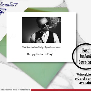 Tarjeta del Día del Padre, Tarjeta genial, Tarjeta imprimible, Tarjeta personalizada, Tarjeta digital del Día del Padre, Tarjeta estilo mafia, Tarjeta electrónica, Tarjeta de felicitación, Tarjeta divertida, Tarjeta de humor