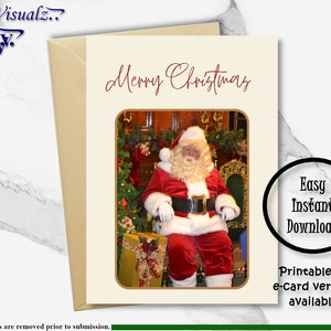 Christmas Card, Printable Card, Santa, Xmas-Card, E-Card, Christmas, Greeting Card, Merry Christmas, Santa Clause, Merry Christmas Card
