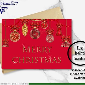 Karta świąteczna, Karta do druku, Czerwone Boże Narodzenie, Okres świąteczny, Wesoła Karta świąteczna, Karta świąteczna, Karta X-mas, E-kartka, Wesołych Świąt