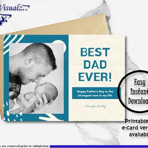 Tarjeta del Día del Padre, Foto Propia, Descarga Digital, Tarjeta Hermosa, Tarjeta Digital del Día del Padre, Tarjeta Electrónica, Tarjeta Personalizada, Tarjeta Imprimible, Tarjeta de Felicitación