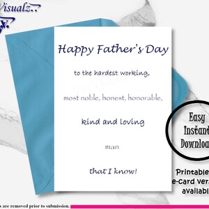Tarjeta del Día del Padre, Tarjeta significativa, Tarjeta FD digital, Tarjeta electrónica, Tarjeta personalizada, Tarjeta imprimible, Descarga digital, Tarjeta hermosa, Tarjeta de felicitación