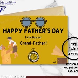 Biglietto per la festa del nonno, biglietto stampabile, biglietto carino, cartolina elettronica, regalo per il nonno, regalo per il nonno, regalo per la festa del papà, biglietto per la festa del papà, biglietto per il nonno