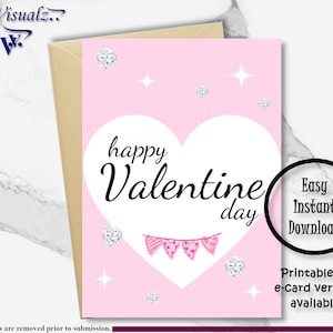 Valentines Day Card, Printable Card, Valentines Day Gift,Valentine Day Card,Valentine Gift,Valentine Card,Diamond Valentine,Valentines ECard