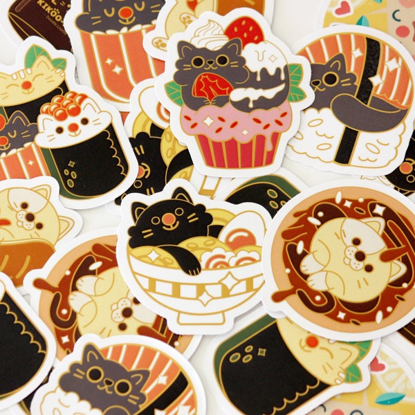 FOODIE CATS | Stickers Set