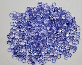 3mm Round Tanzanite, Faceted Loose Gemstones, Jewelry Making (25 Pcs)
