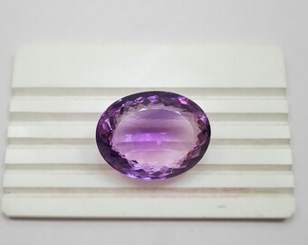 Améthyste Naturelle Du Brésil - 20,03 Carats - Coupe Ovale - Couleur Violet Intense - Neuf Sans Emballage