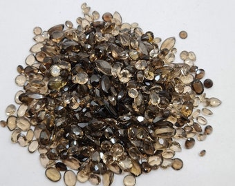 25 Pcs Mix Shape Smoky Quartz Cut Stone, Natural Smoky Quartz Faceted Stone, Smoky Quartz Loose Stone For Jewelry Making.