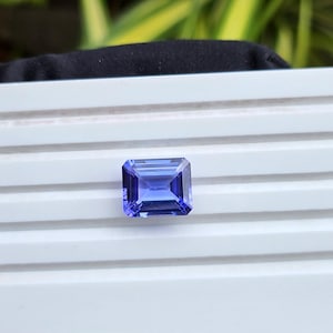 10x12 MM Tanzanite Cut Stone, 7.60 Carat Octagon Cut Tanzanite Gemstone, Eye Clean Natural Faceted Tanzanite Loose Stone For Jewelry Making.
