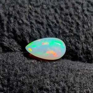8x15.5 MM Pear  Fire Opal Cabochon, AAA Quality Natural Ethiopian Opal Gemstone Cabochon, Multi Fire Opal Cabochon, Opal Loose Stone.