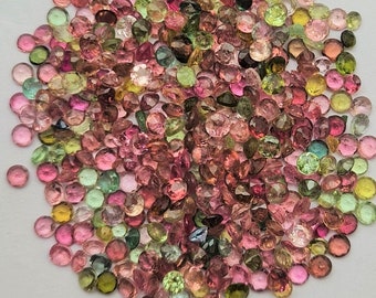 3 MM Round 50 Pcs Multi Color Tourmaline Cut Stone, Natural Tourmaline Faceted Stone, Tourmaline Gemstone, Top Quality Tourmaline Stone Lot.