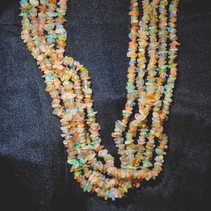 AAA Quality 34&quot; Inch Opal Uncut Beads, Raw Opal Beads, 4-5 MM Opal Beads, Natural Ethiopian Opal Beads, Welo Fire Opal Beads, Opal Strand.