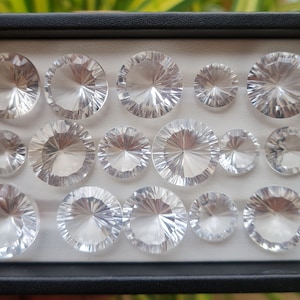 Round Shape Faceted Clear Quartz, Natural Clear Quartz Concave Cut Stone, Clear Quartz Gemstone, Top Quality Clear Quartz Loose Stone