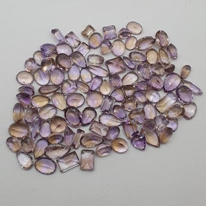 50 Carats Ametrine Cut Stone, Ametrine Gemstone, Natural Ametrine Cut Stone, Mix Shape Top Quality Ametrine Loose Stone For Jewelry Making. image 2