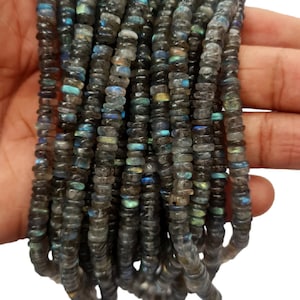 Cuentas de labradorita para neumáticos, hilo de piedras preciosas de 40 cm (16&quot;)