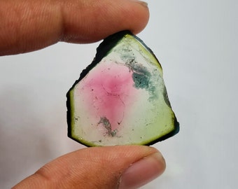 34x30x4 MM Tourmaline Slice, Natural Tourmaline Slice, 36 Carats Beautiful Tourmaline Slice, Polished Tourmaline Slice For Jewelry Making.