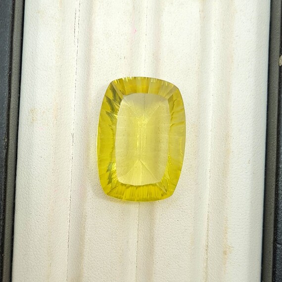 凹面カットレモンクォーツ宝石、八角形、27 x 20 MM - Etsy 日本