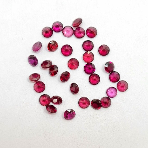 Lot De Grenats Rhodolite Ronds 1.75mm, Pierres Précieuses Naturelles Non Traitées Du Mozambique - Gros Pour Bijoutier