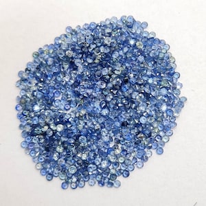 100 stuks 1,6 mm ronde blauwe saffiergeslepen steen, blauwe saffier ronde gefacetteerde edelsteen, natuurlijke blauwe saffier losse stenen groothandelpartij.