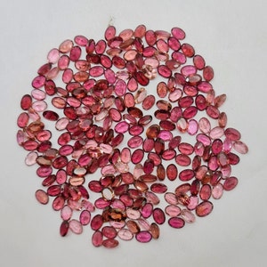 6X4 MM 25 Pcs Oval Shape Pink Tourmaline Cut Stones Natural Pink Tourmaline Gemstone Pink Tourmaline Faceted Stones Tourmaline Loose Stone