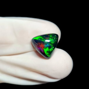 11MM Trillion Black Opal Cabochon AAA Quality Black Opal Cabochon, Ethiopian Opal Cabochon, Fire Opal Cabochon Gemstone For Jewelry.