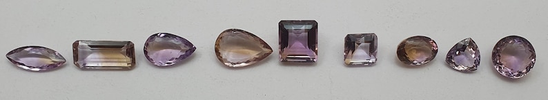 50 Carats Ametrine Cut Stone, Ametrine Gemstone, Natural Ametrine Cut Stone, Mix Shape Top Quality Ametrine Loose Stone For Jewelry Making. image 4