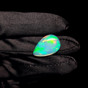 20x14 MM High Quality Opal Cabochon, 6.30 Carats Amazing Blue Fire Natural Opal Cabochon, Pear Shape Opal Loose Stone For Jewelry Making