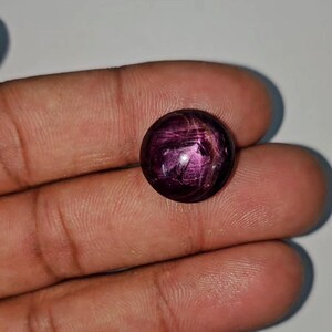 Naturlig stjärnrubin cabochon 16 x 16 MM, obehandlad indisk ädelsten