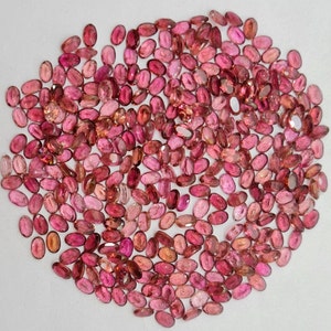 5X3 MM 25 Pcs Oval Shape Pink Tourmaline Cut Stones Natural Pink Tourmaline Gemstone Pink Tourmaline Faceted Stones Tourmaline Loose Stone