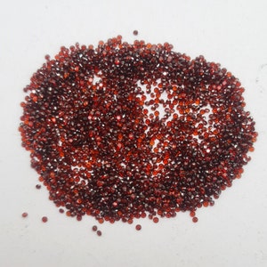 1.5 MM Red Garnet Cut Stone, Natural Mozambique Garnet Round Faceted Gemstone,AAA Quality Garnet Diamond Cut Loose Stone For Jewelry Making.