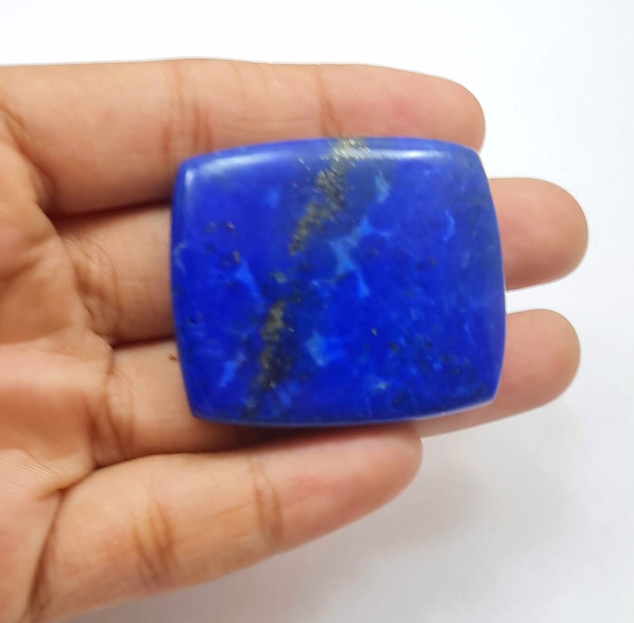 天然ラピスラズリ八角形カボション、ルースジェムストーン（38 x 33 MM