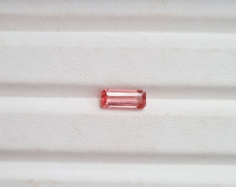 Piedra de corte Baguette PinkTourmaline de 10X4 MM, piedra preciosa de turmalina natural, piedra facetada de turmalina de calidad AAA de 1,4 quilates, piedra suelta de turmalina.