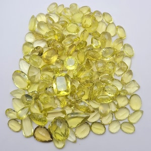Lemon Quartz Cut Stone, Mix Shape Lemon Quartz Faceted Stone, Top Quality Lemon Quartz Gemstone, Loose Lemon Quartz Stone For Jewelry Making