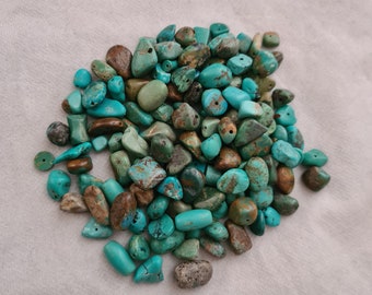 50 Pcs Tibetan Turquoise Nuggets, Natural Tibetan Turquoise, Tibetan Turquoise Drilled, Turquoise Loose Stone,Top Quality Drilled Turquoise.