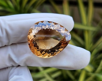 Golden Imperial Topaz Gemstone, Pear Shape, 63.4 Carats