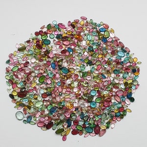 100 Pieces Multi Color Tourmaline Cut Stone, Mix Shape Tourmaline Faceted Stone, Tourmaline Gemstone, Natural Loose Tourmaline Cut Stone.