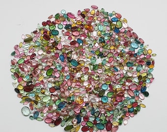 100 Pieces Multi Color Tourmaline Cut Stone, Mix Shape Tourmaline Faceted Stone, Tourmaline Gemstone, Natural Loose Tourmaline Cut Stone.