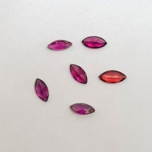 7X3.5 MM Marquee 6 Pcs Rhodolite Garnet Cut Stone, Natural Rhodolite Garnet Gemstone, Garnet Loose Stone For Jewelry Mak
