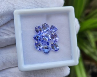 Faceted Tanzanite Gemstone Lot, Mix Shape, 7 Carats