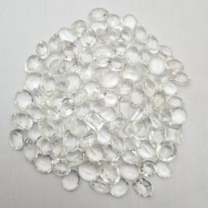 Clear Quartz Cut Stone, Natural Clear Quartz Gemstone, Mix Shape Clear Quartz Loose Stone,Top Quality Clear Quartz Stone For Jewelry Making.