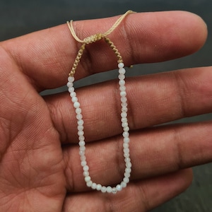 Natuurlijke maansteenarmband, verstelbare witte maansteenarmband| Handgemaakte maansteenarmband, cadeau voor moeder, cadeau voor haar.