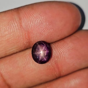 8x9,5 MM Natürlicher Rubin Stern Cabochon, Unbehandelter Indischer Stern Rubin Edelstein.