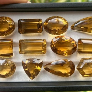 Natural Honey Quartz Cut Stone,Mix Shape Honey Quartz Gemstone,Faceted Honey Quartz,Top Quality Honey Quartz Loose Stone For Jewelry Making.